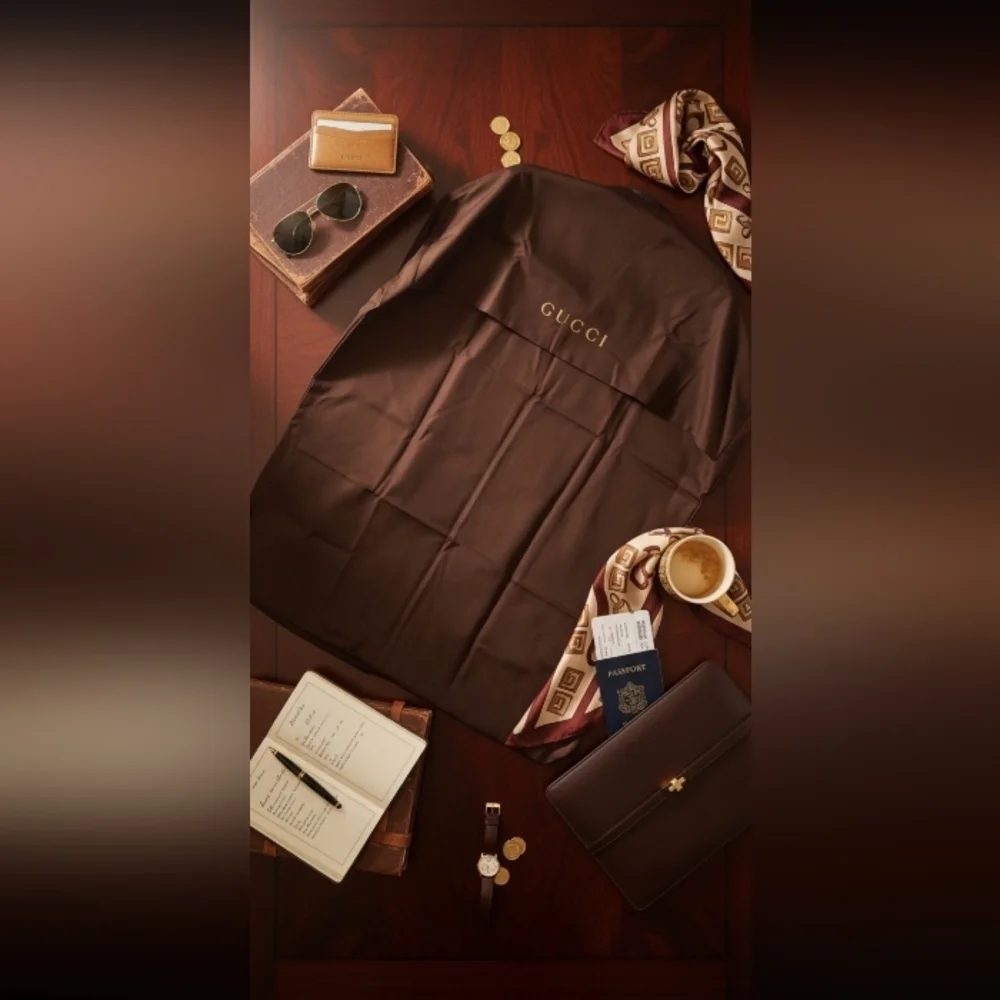 Vintage Gucci Brown Garment Bag 80s Y2K